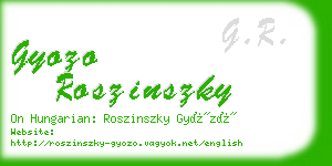gyozo roszinszky business card